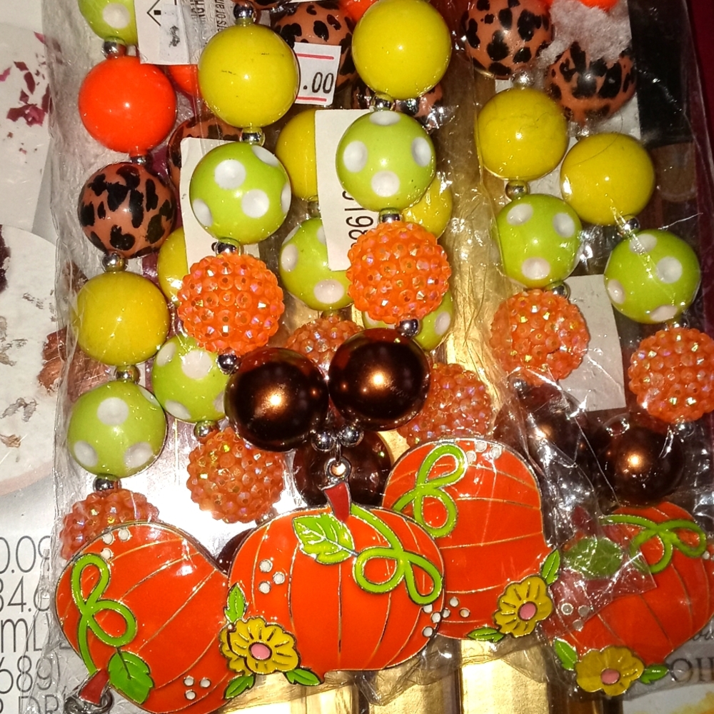 New beautiful pumpkin necklace for little girls great for everyday wear